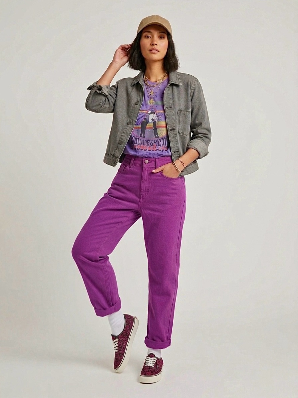 Urban Outfitters BDG High-Waisted Purple Pink Cowboy Jeans Size27 - Picture 4 of 14